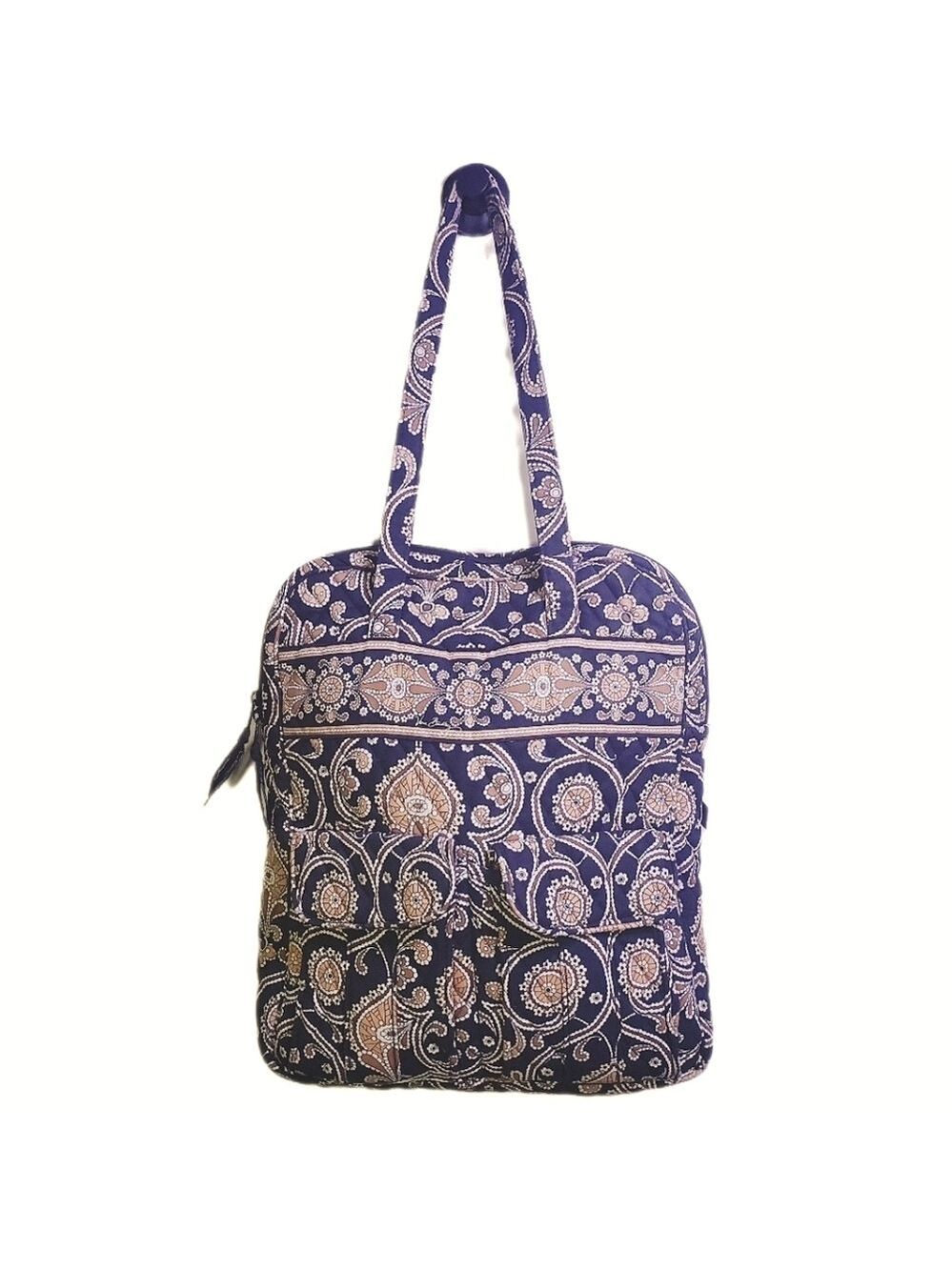 VERA BRADLEY Tall Zip Tote Commuter Laptop Carry-on Perfect Pocket Paisley Print